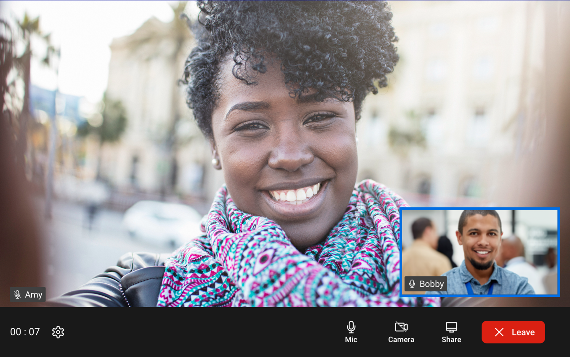 Concept image for video chat screen design.